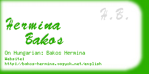 hermina bakos business card